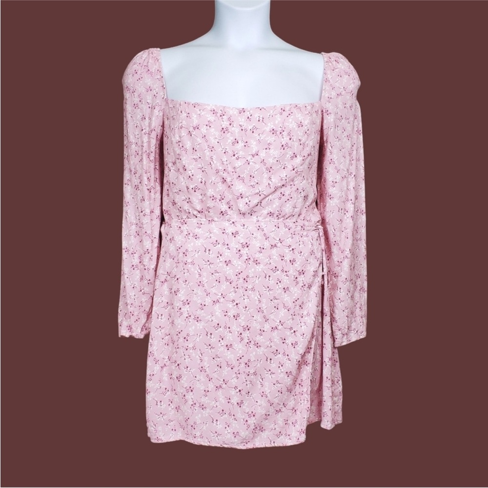 Reformation Women’s Pink Baby’s Breath Floral Print Rosalie Mini Dress Size 12